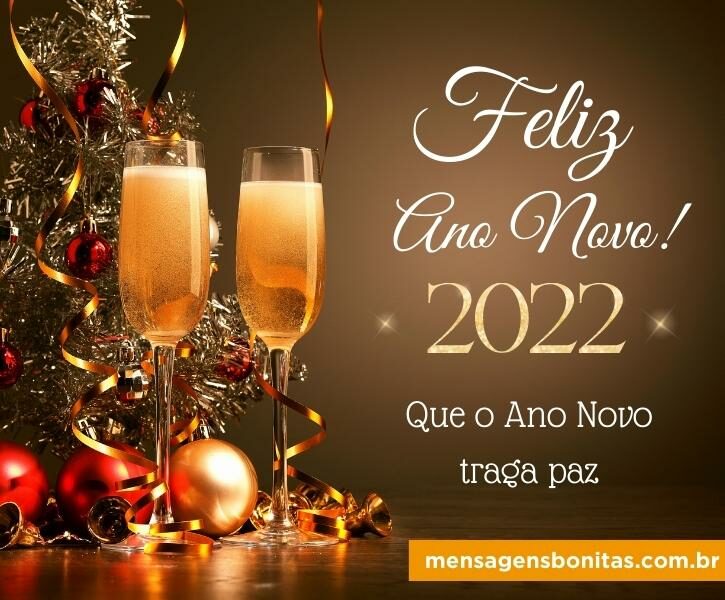 Feliz Ano Novo 2022 de paz