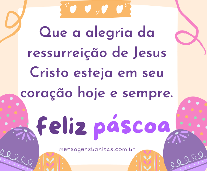 Alegria da ressurreição de Jesus Cristo